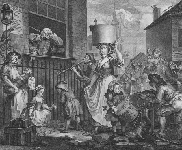 Hogarth's picture of Enranged Musician